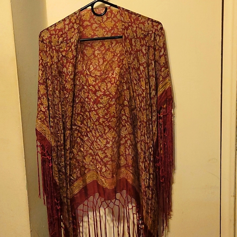 Red Poncho/Scarf